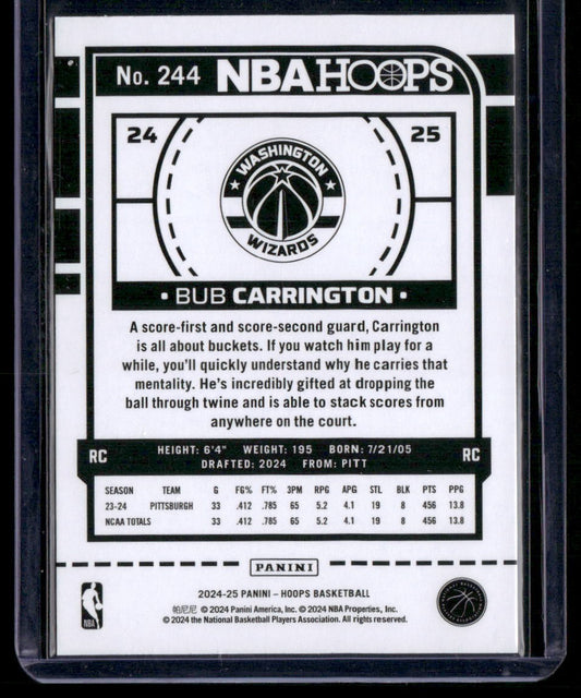 2024-25 Hoops #244 Bub Carrington