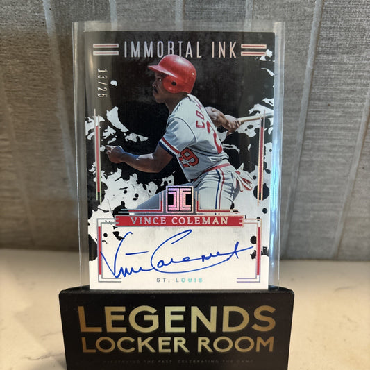 2025 Panini Impeccable Vince Coleman Immortal Ink /25 St Louis Cardinals
