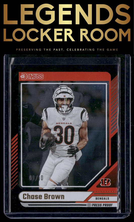 2024 Donruss #199 Chase Brown Press Proof Black