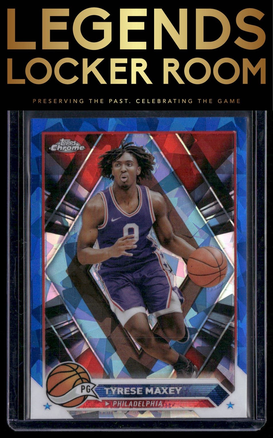 2023-24 Topps Chrome Sapphire #33 Tyrese Maxey