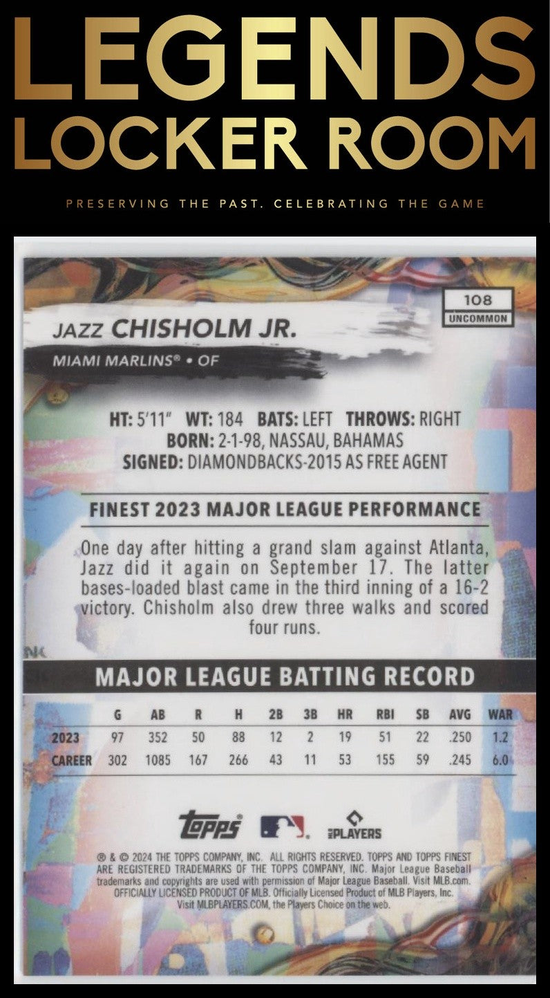 2024 Finest #108 Jazz Chisholm Jr.