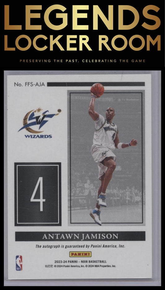 2023-24 Panini Noir #FFS-AJA Antawn Jamison Freeze Frame Signatures #/99