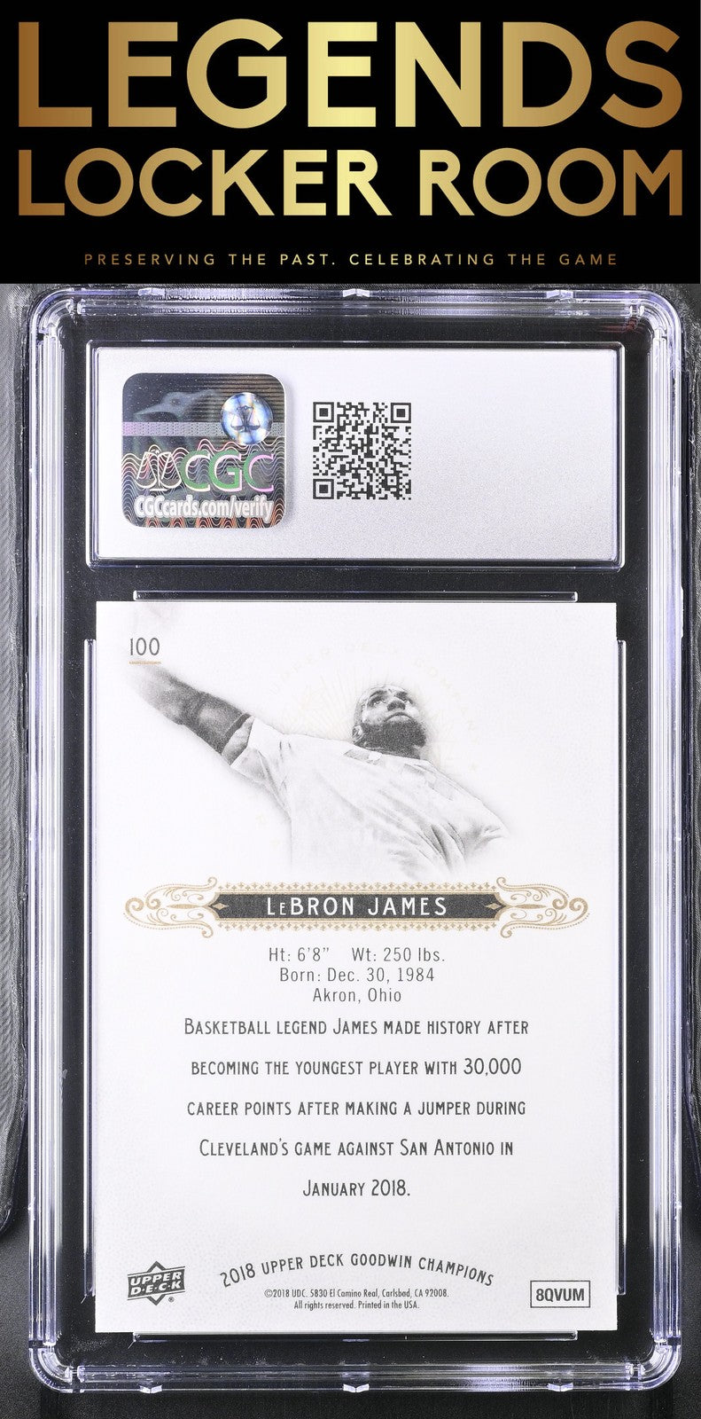 2018 Goodwin Champions #100 LeBron James CGC 10