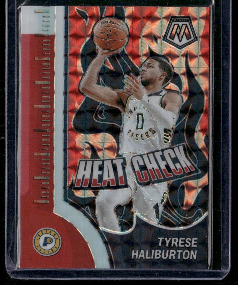 2023-24 Panini Mosaic #14 Tyrese Haliburton Heat Check