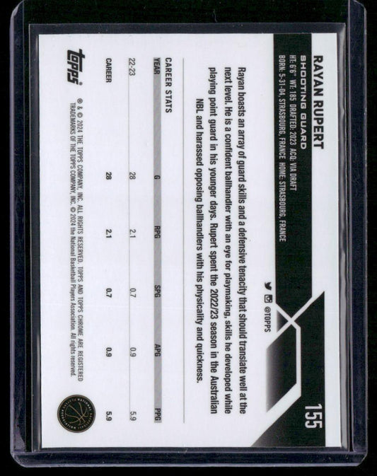 2023-24 Topps Chrome #155 Rayan Rupert