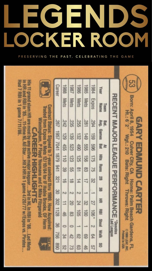 1989 Donruss #53 Gary Carter