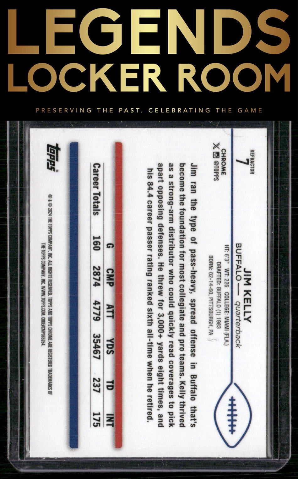 2024 Topps Chrome #7 Jim Kelly Refractor