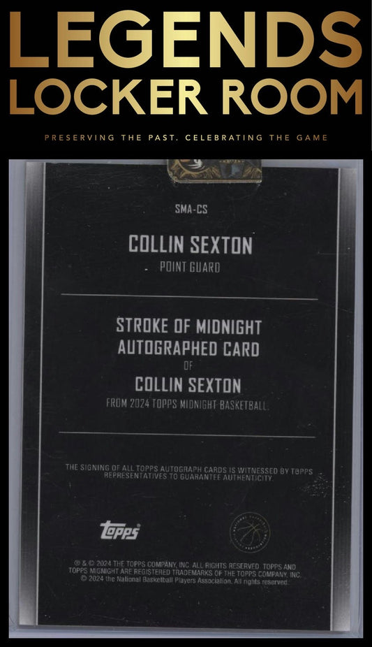 2023-24 Topps Midnight Collin Sexton Stroke of Midnight Auto Dusk /75