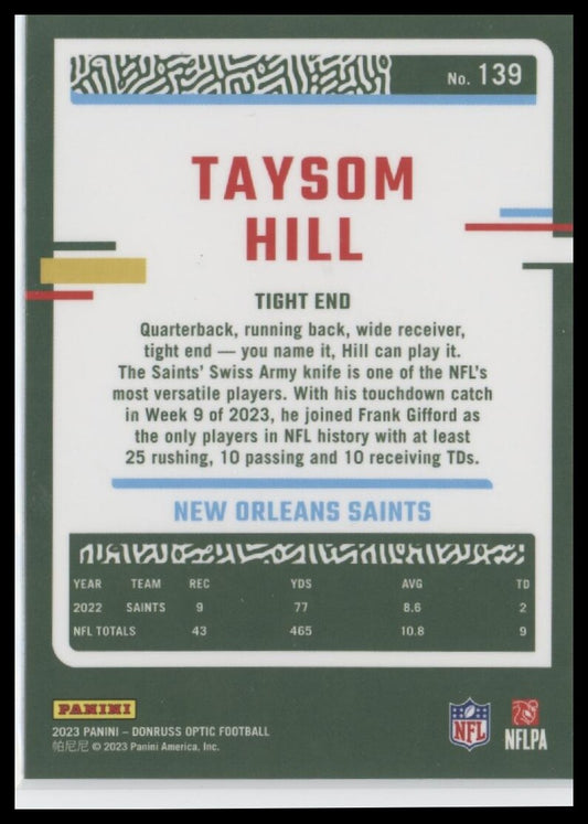 2023 Donruss Optic #139 Taysom Hill
