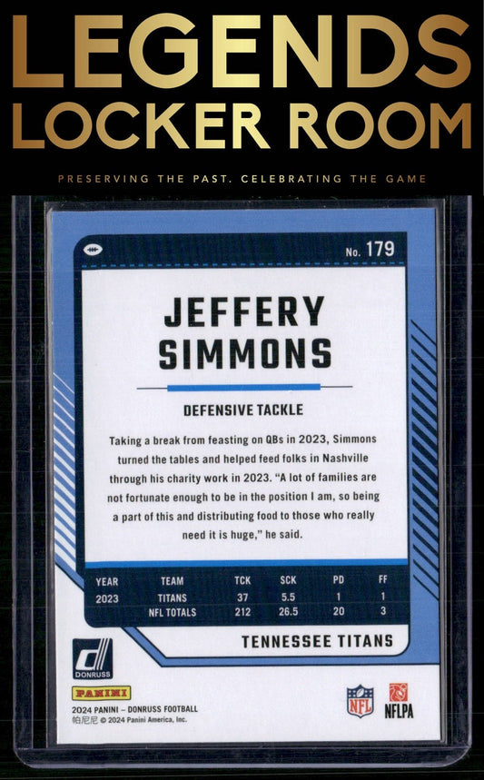2024 Donruss #179 Jeffery Simmons