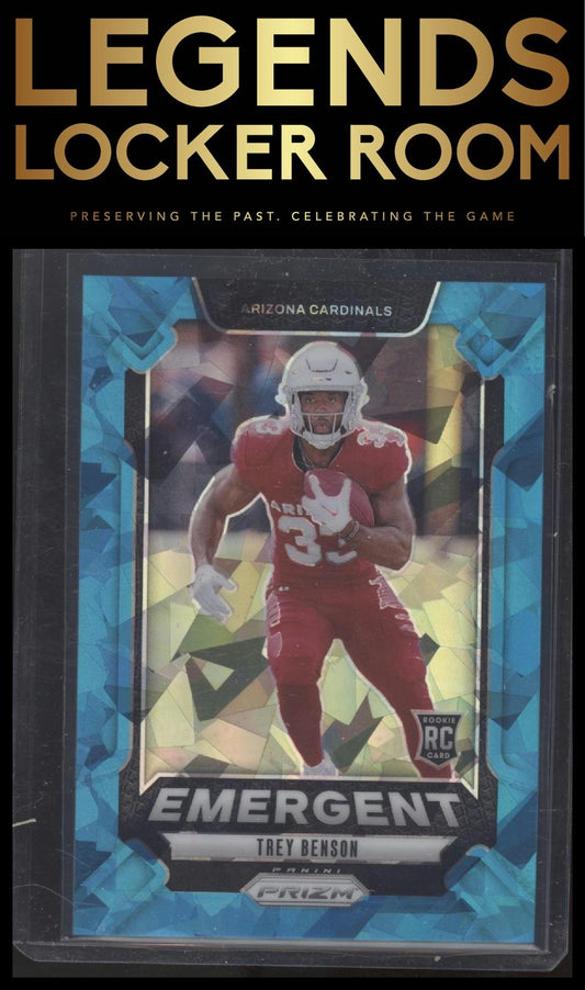2024 Panini Prizm #17 Trey Benson Emergent Blue Ice Prizm #/99