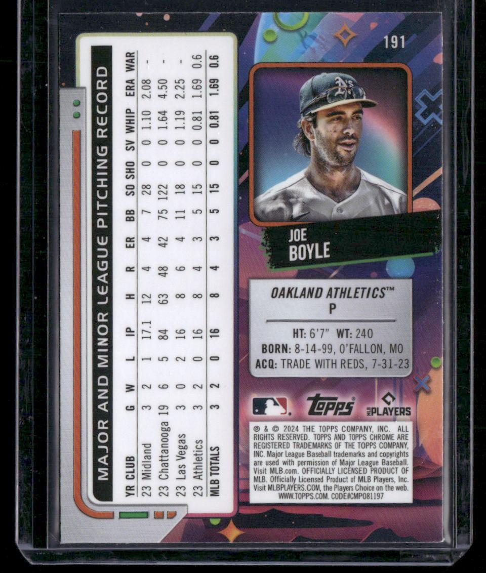 2024 Topps Chrome Cosmic #191 Joe Boyle
