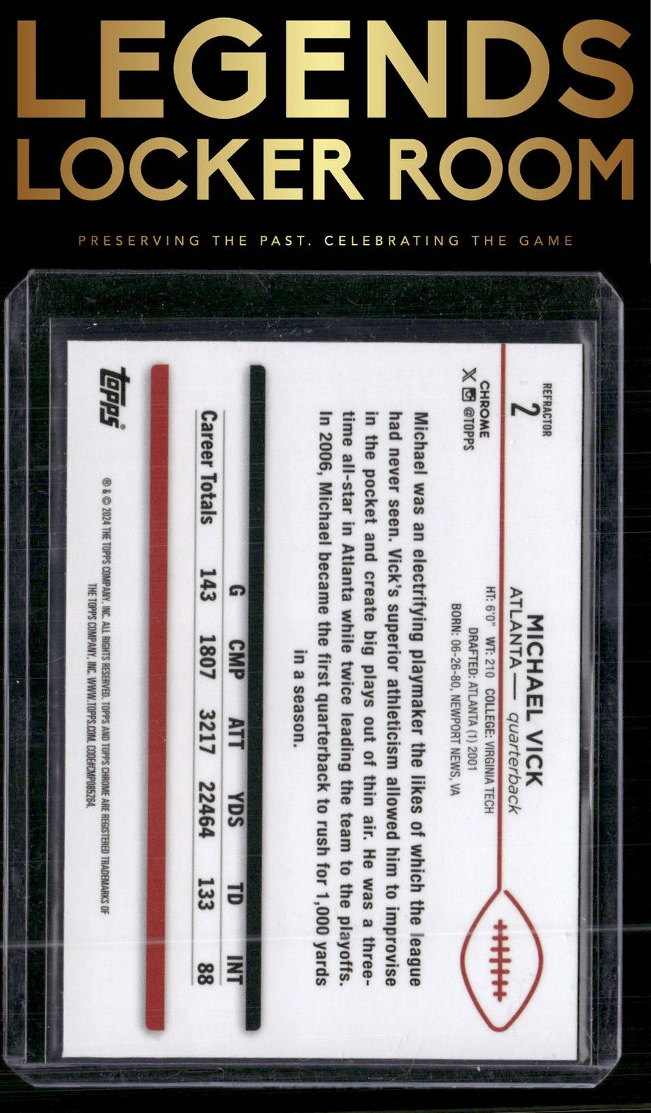 2024 Topps Chrome #2 Michael Vick Refractor