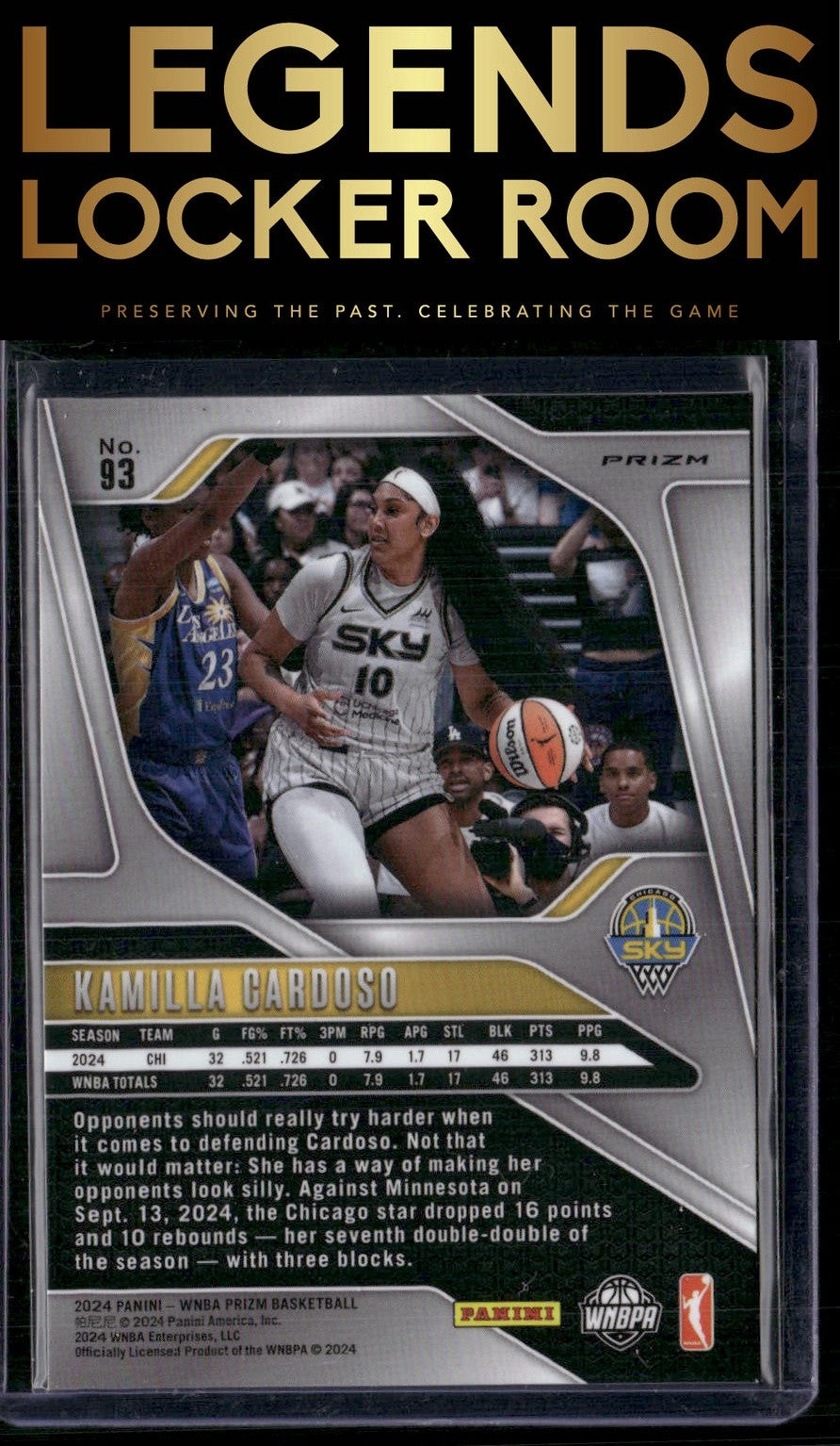 2024 Panini Prizm WNBA #93 Kamilla Cardoso Silver Prizms