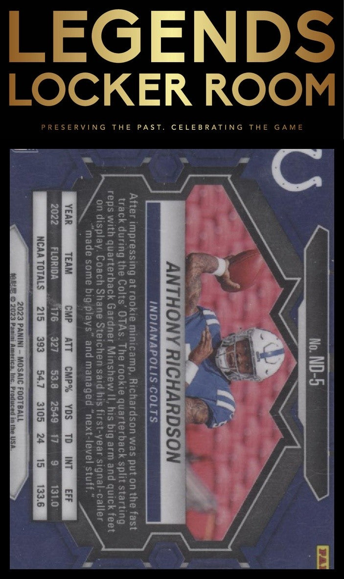 2023 Panini Mosaic #ND-5 Anthony Richardson
