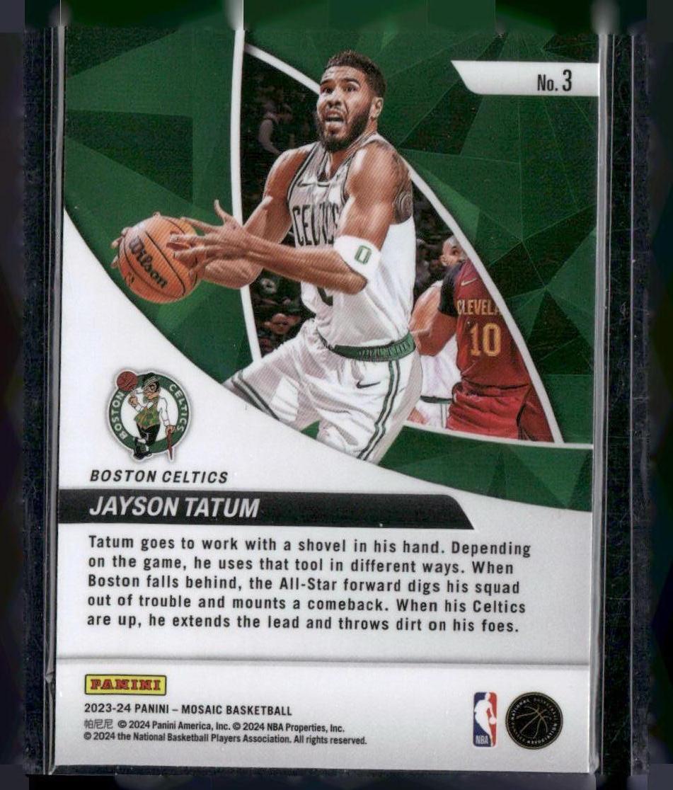 2023-24 Panini Mosaic #3 Jayson Tatum Elevate