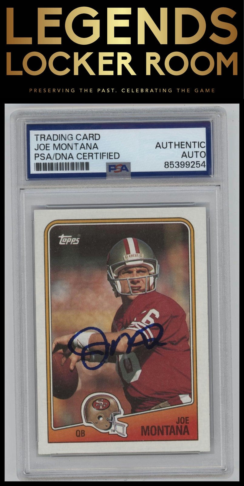 1988 Topps #38 Joe Montana Autograph PSA Authentic