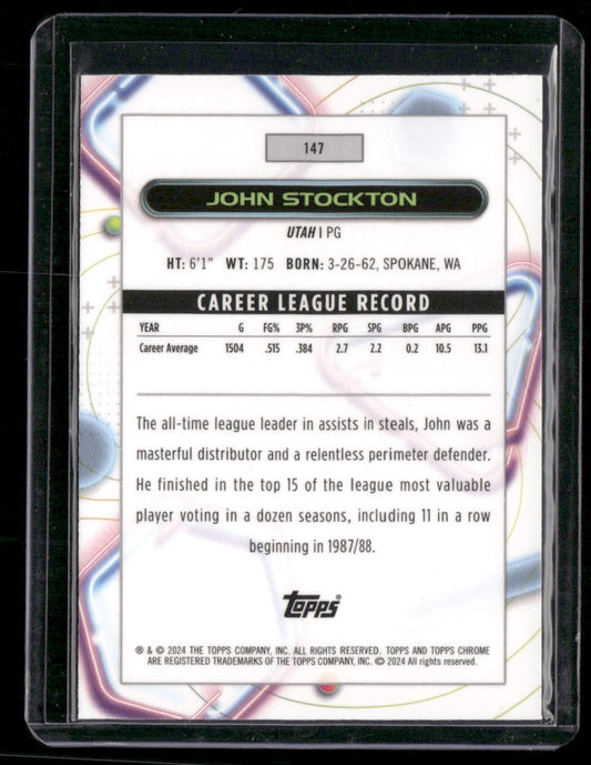 2023-24 Topps Chrome Cosmic #147 John Stockton