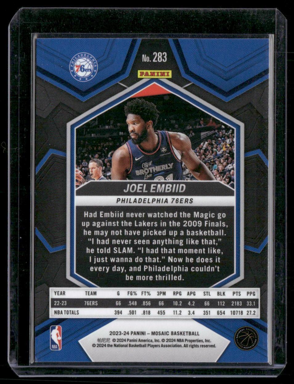 2023-24 Panini Mosaic #283 Joel Embiid