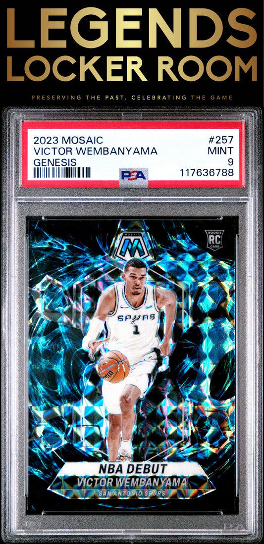 2023 Panini Mosaic #257 Victor Wembanyama Genesis PSA 9