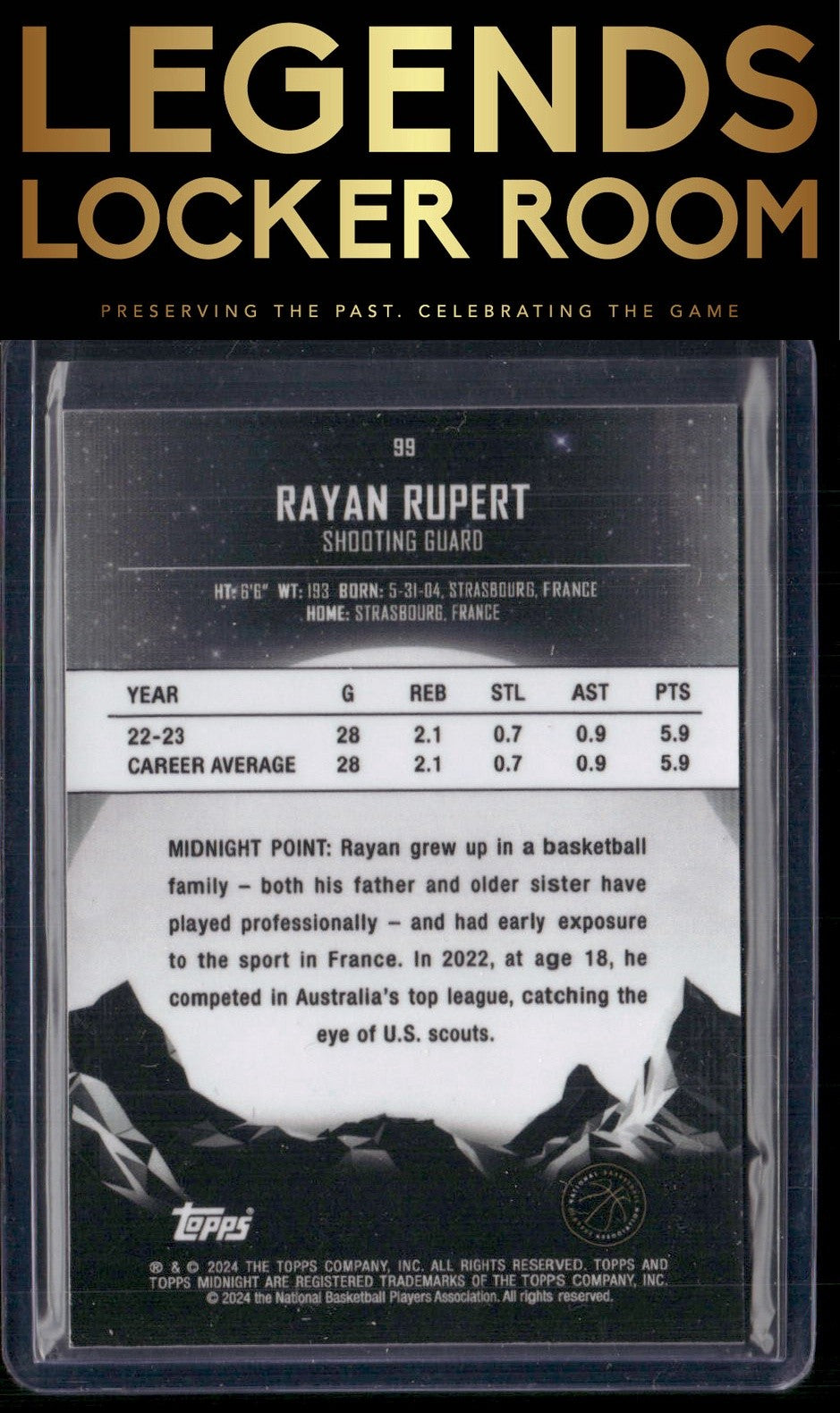 2023-24 Topps Midnight #99 Rayan Rupert
