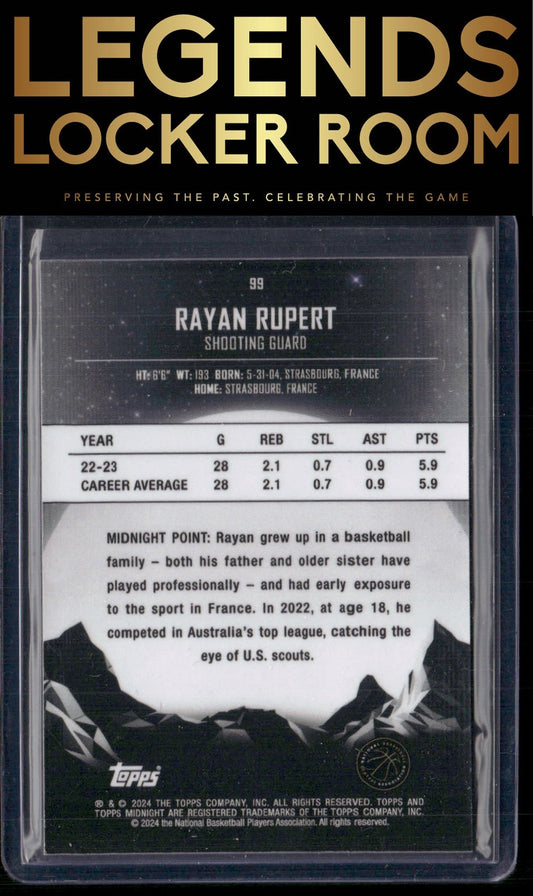 2023-24 Topps Midnight #99 Rayan Rupert