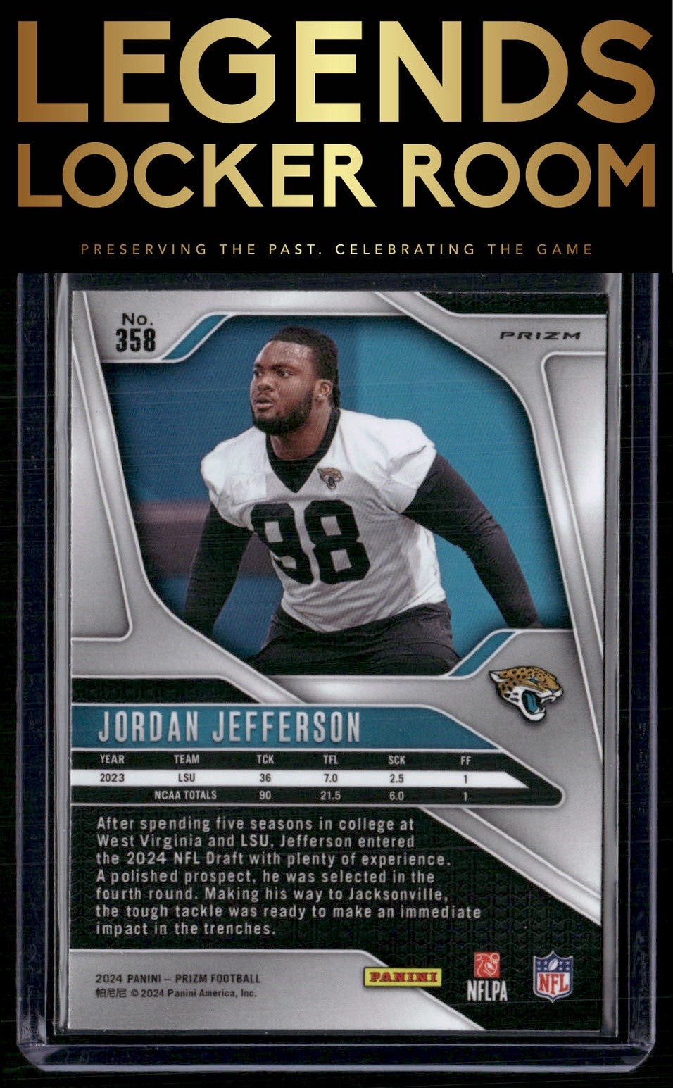 2024 Panini Prizm #358 Jordan Jefferson Silver