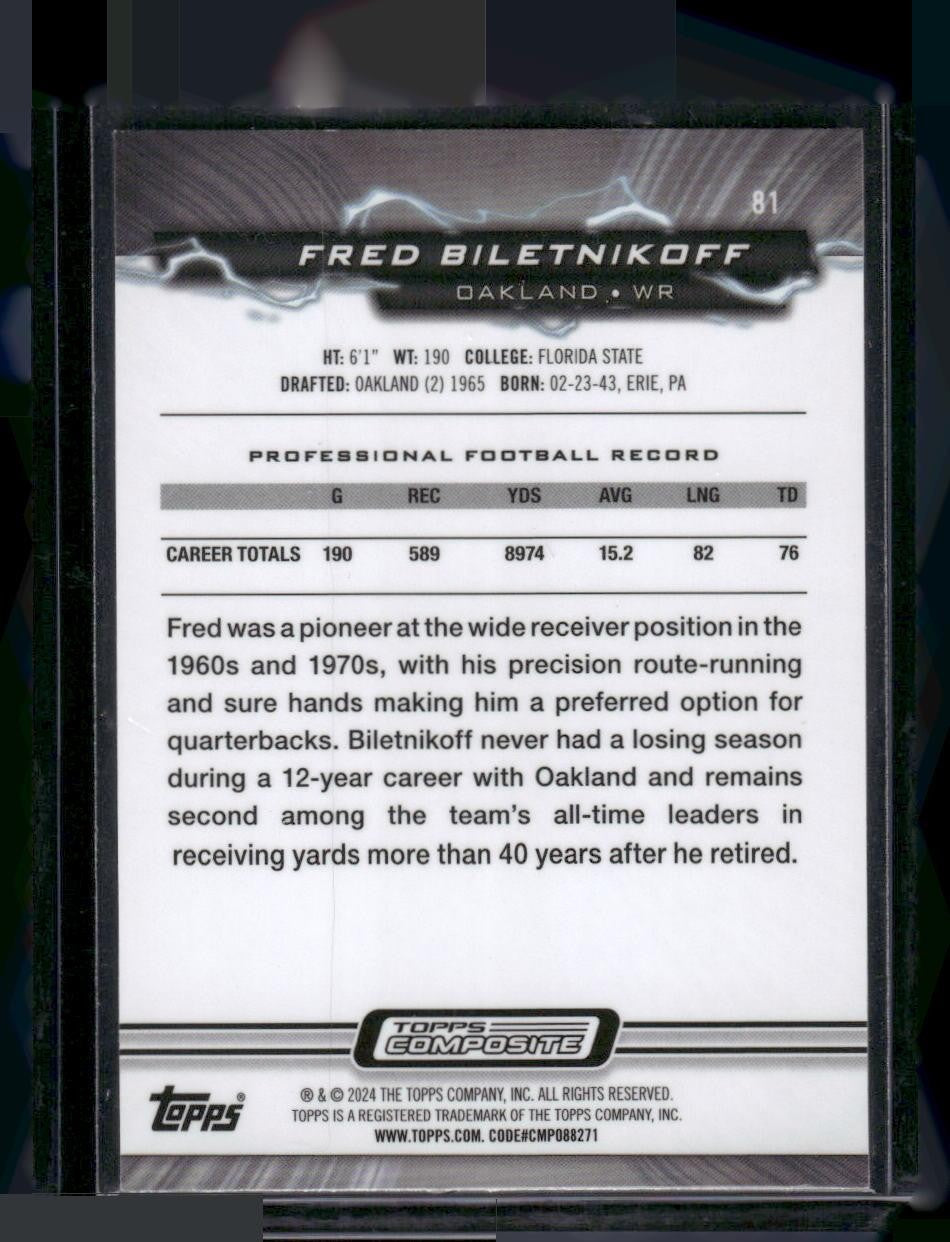 2023 Topps Composite #81 Fred Biletnikoff