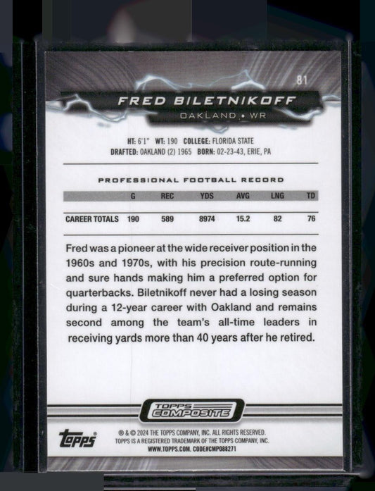2023 Topps Composite #81 Fred Biletnikoff