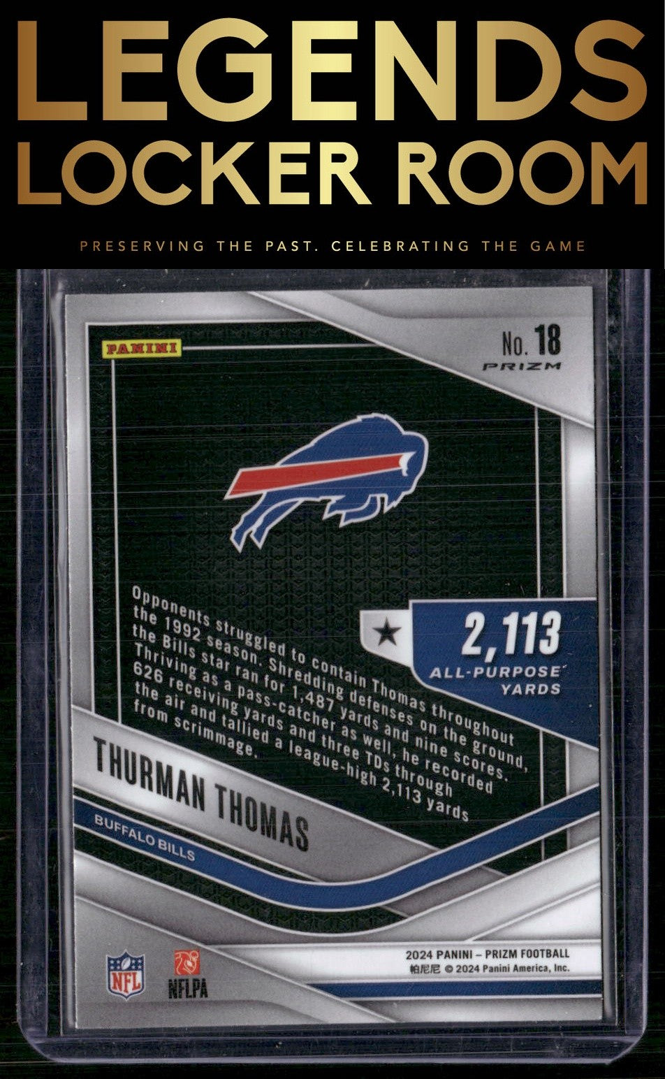 2024 Panini Prizm #18 Thurman Thomas All Purpose Silver Prizm