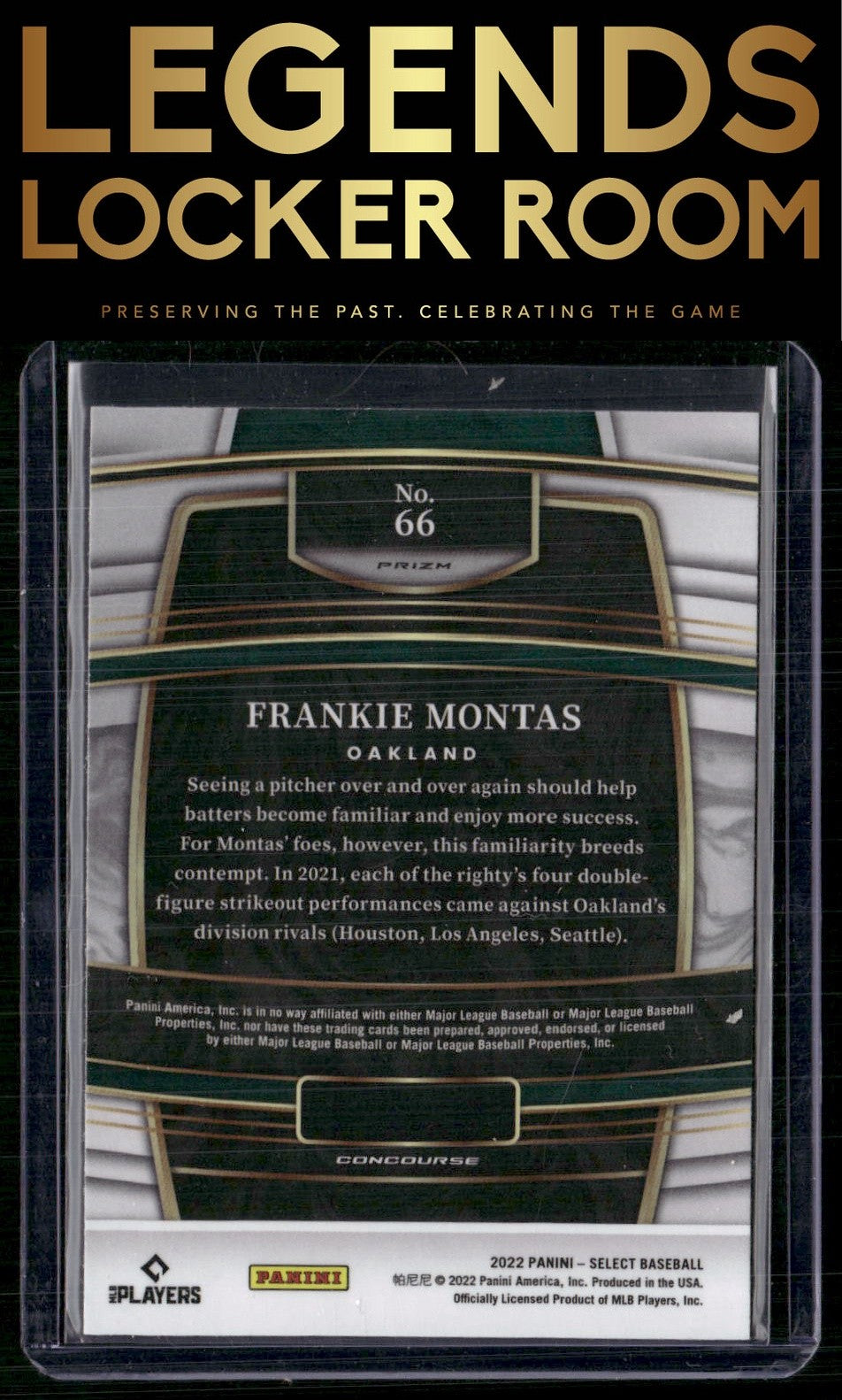 2022 Panini Select #66 Frankie Montas Scope