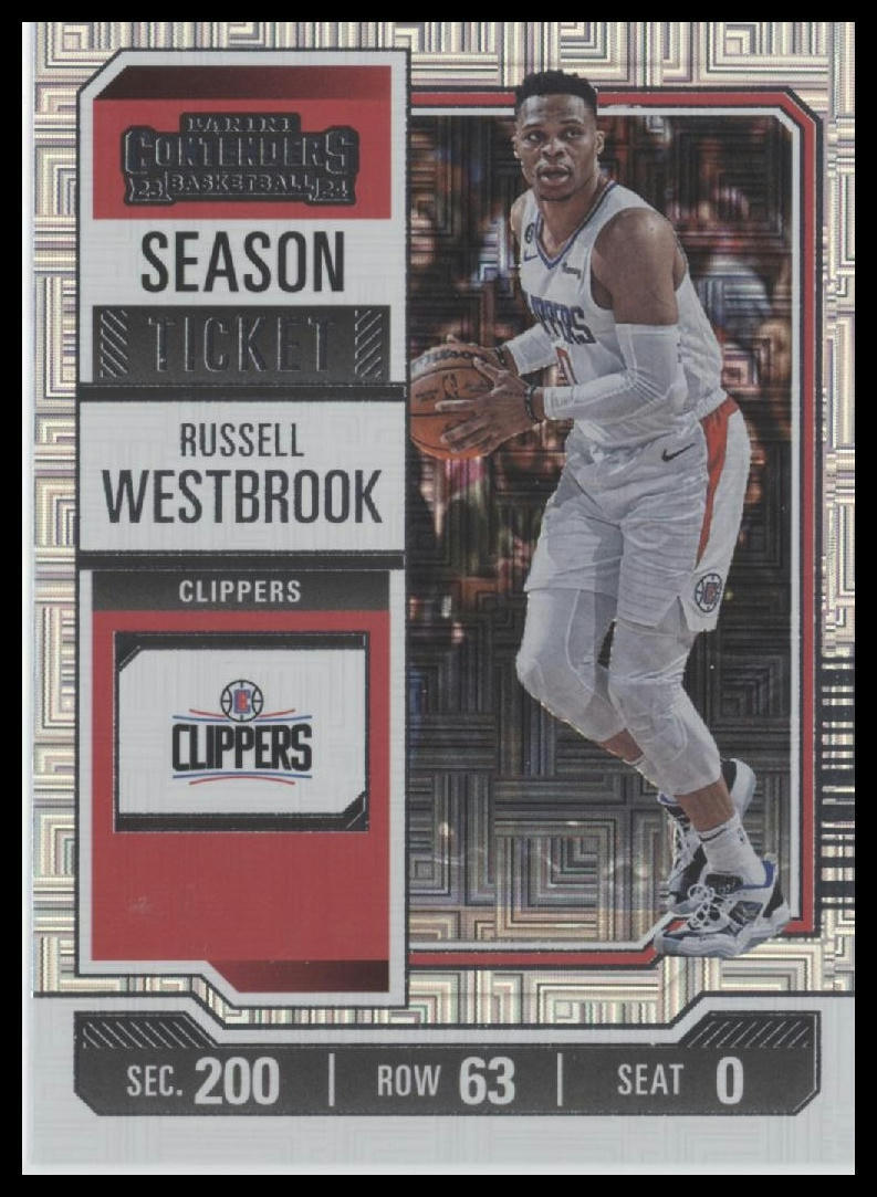 2023-24 Panini Contenders #86 Russell Westbrook Season Ticket Premium Edition