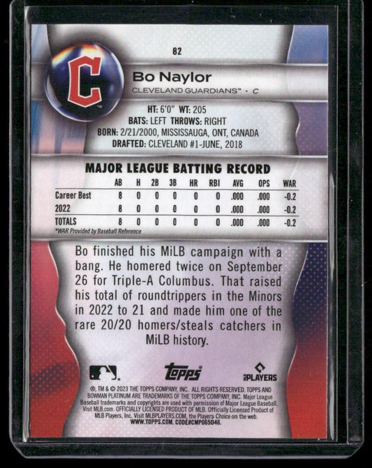 2023 Bowman Platinum #82 Bo Naylor