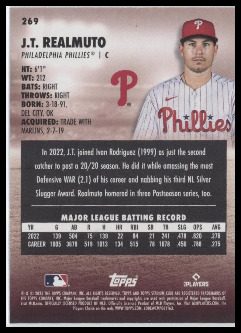 2023 Stadium Club #269 J.T. Realmuto