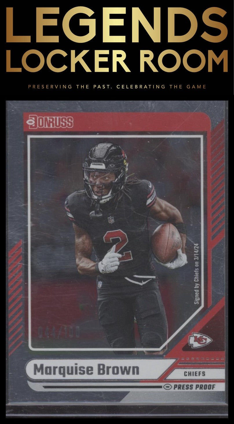 2024 Donruss #159 Marquise Brown Press Proof Silver #/100