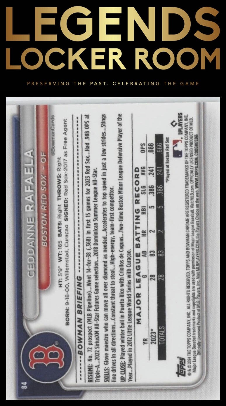 2024 Bowman Chrome #84 Ceddanne Rafaela Mojo refractor