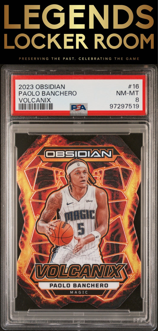 2023 Panini Obsidian Volcanix #16 Paolo Banchero PSA 8