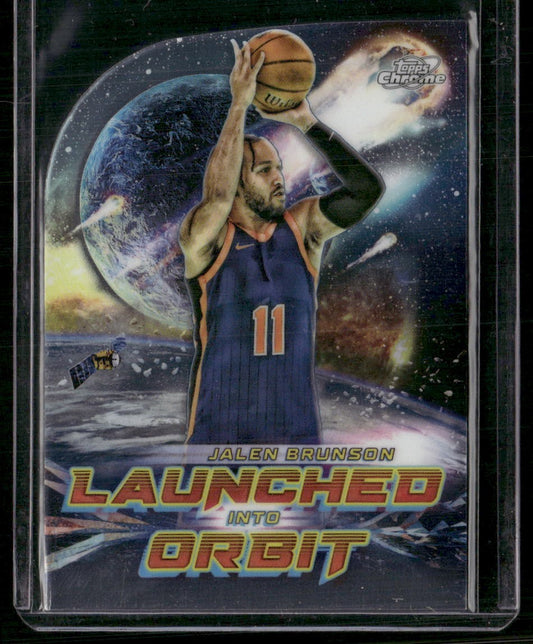 2023-24 Topps Chrome Cosmic #LIO-13 Jalen Brunson Launched Into Orbit