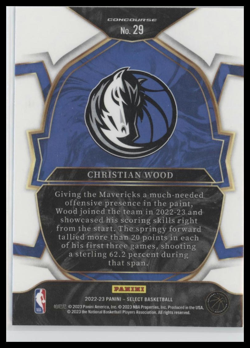 2022-23 Panini Select #29 Christian Wood Blue (Retail Base)