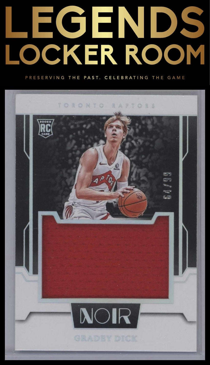 2023-24 Panini Noir #RJM-GDI Gradey Dick Rookie Jumbo Material #/99