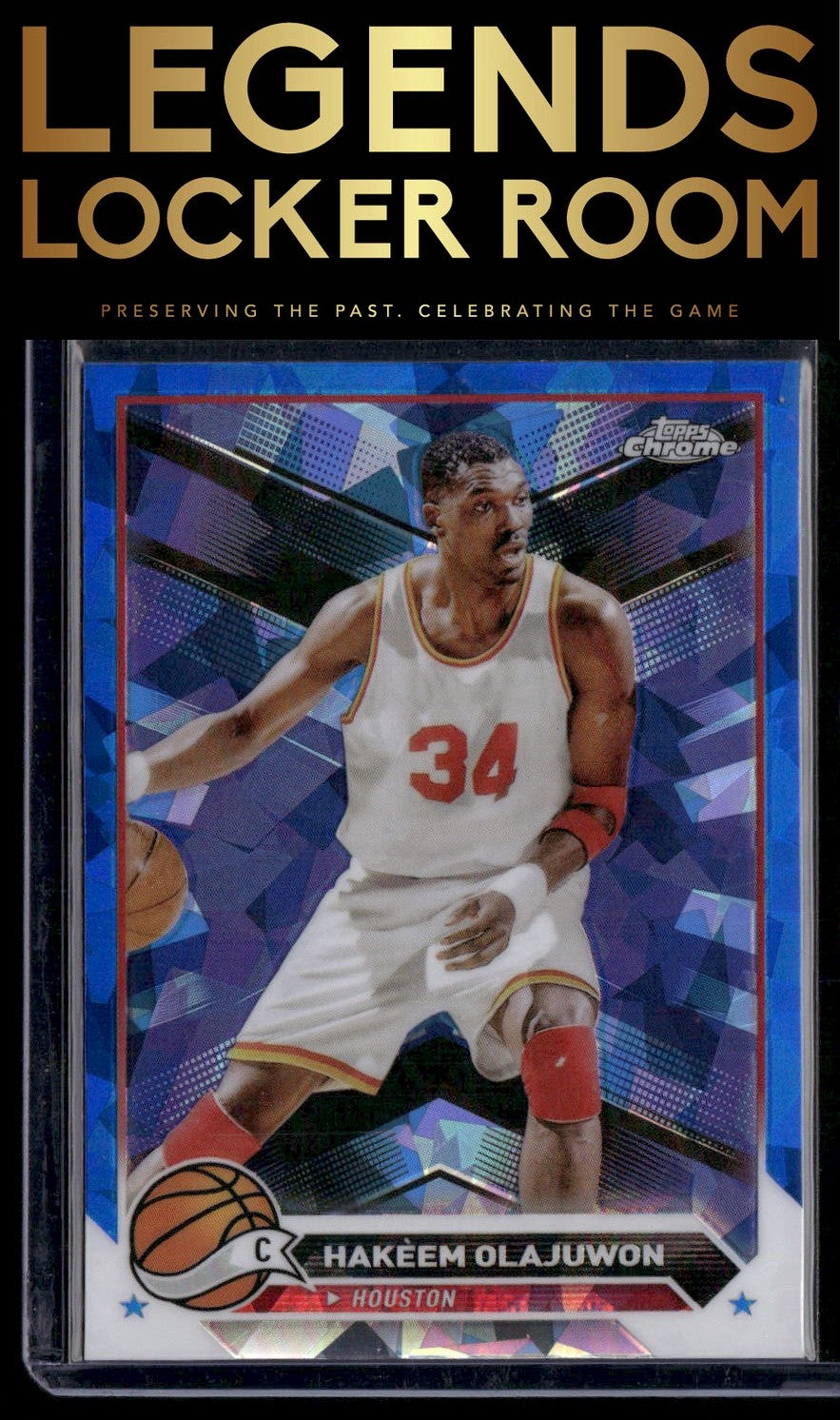 2023-24 Topps Chrome Sapphire #52 Hakeem Olajuwon