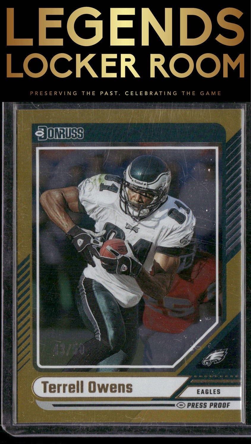 2024 Donruss #65 Terrell Owens Press Proof Gold #/50