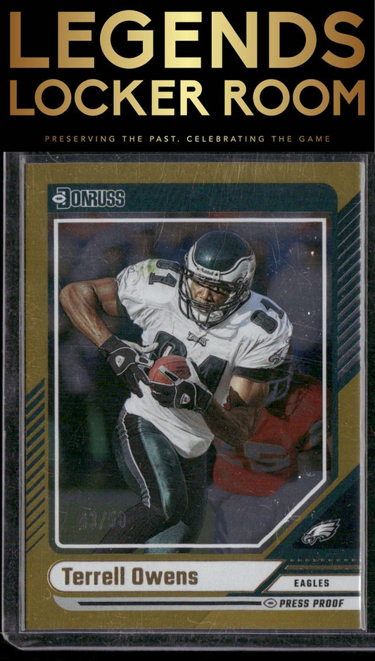 2024 Donruss #65 Terrell Owens Press Proof Gold #/50