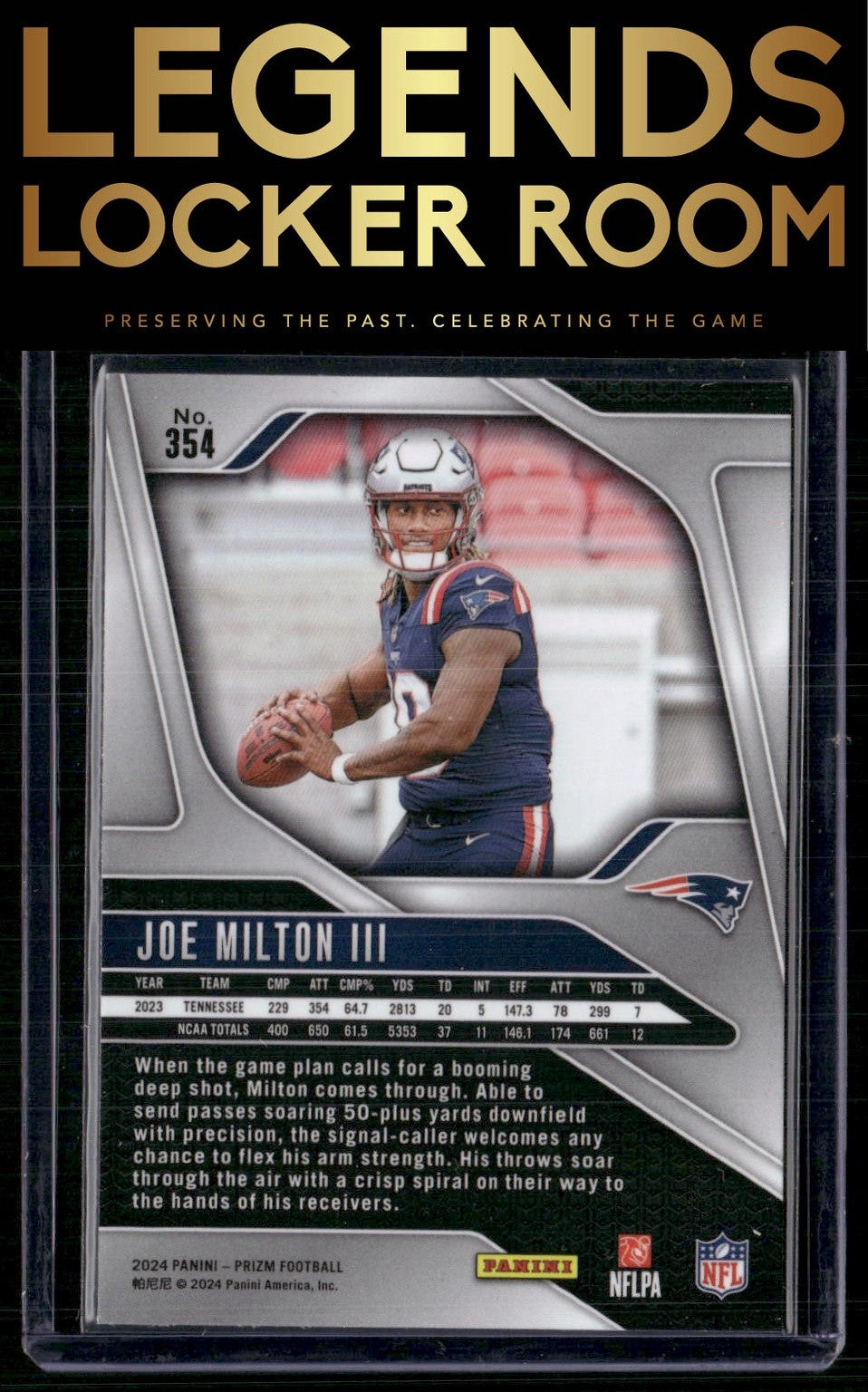 2024 Panini Prizm #354 Joe Milton III