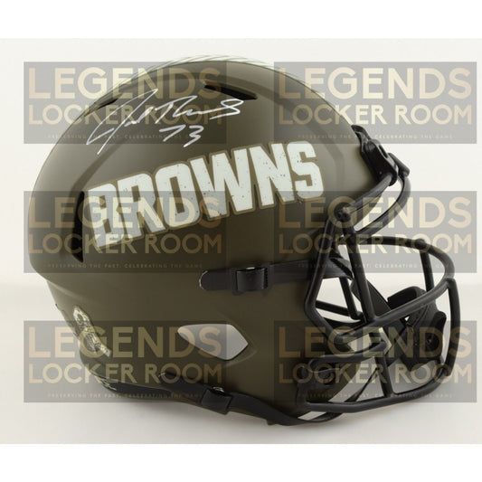 Joe Thomas Signed Cleveland Browns Salute to Service Alternate Replica