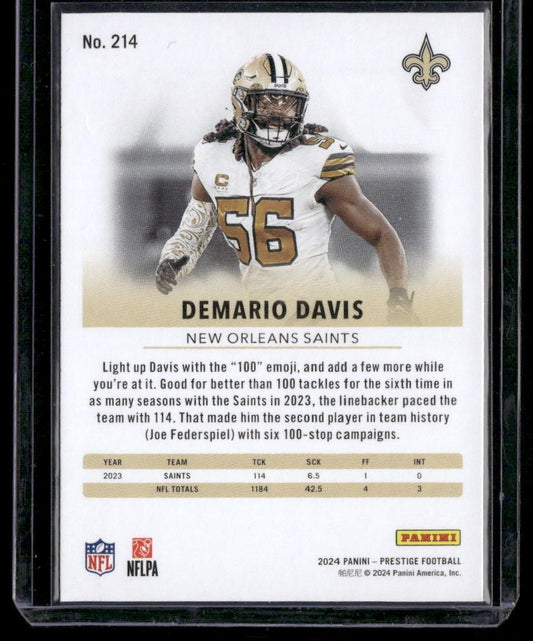 2024 Panini Prestige #214 Demario Davis