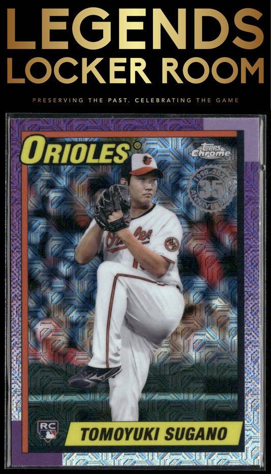 2025 Topps Tomoyuki Sugano 1990 Topps Baseball 35th Chrome Mojo