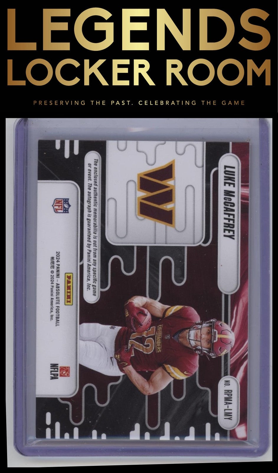 2024 Panini Absolute Luke McCaffrey Rookie Premiere Materials Autos Quad #/299