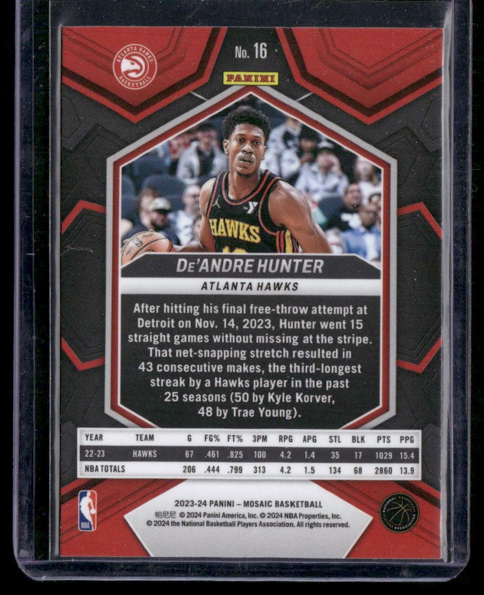 2023-24 Panini Mosaic #16 De'Andre Hunter