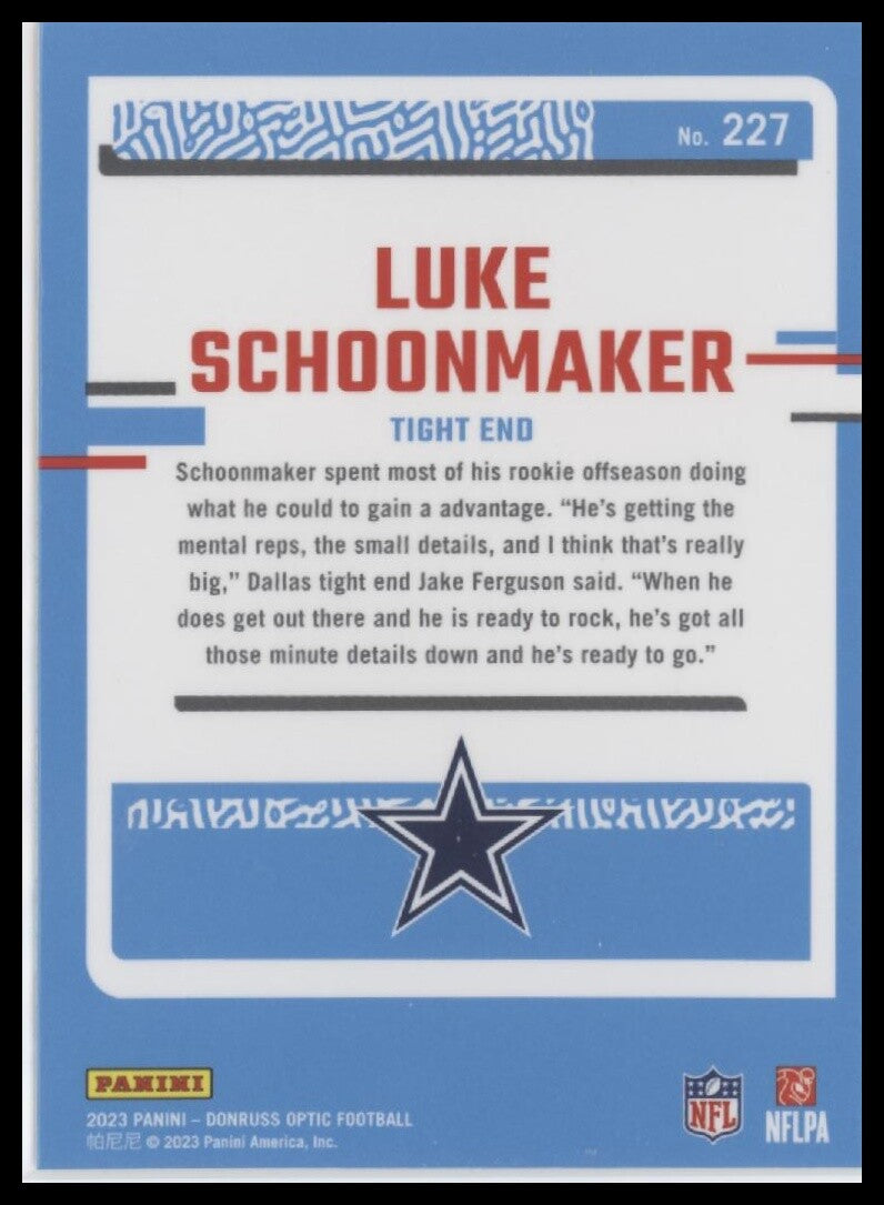 2023 Donruss Optic #227 Luke Schoonmaker